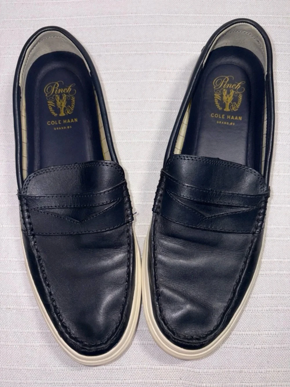 Cole Haan Pinch Lobster Penny Loafers Navy Leather Sneaker 10.5